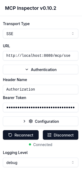 MCP Inspector Connect